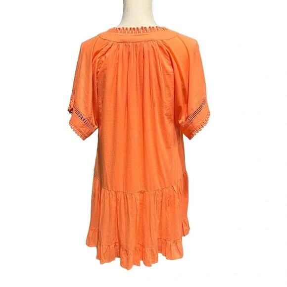 Self Contrast Mavis Mini Dress Persimmon Size XS - Picture 6 of 7